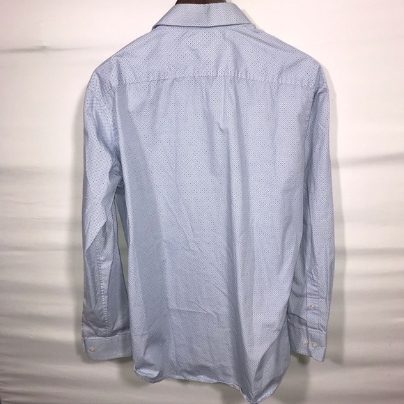 Men's J. Ferrar Blue & White Printed Button Down Shirt - Picture 11 of 12